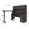 Bestar Prestige + Height Adjustable L-Desk with Hutch, Bark Gray/Slate 99886-000047 - alternate 4